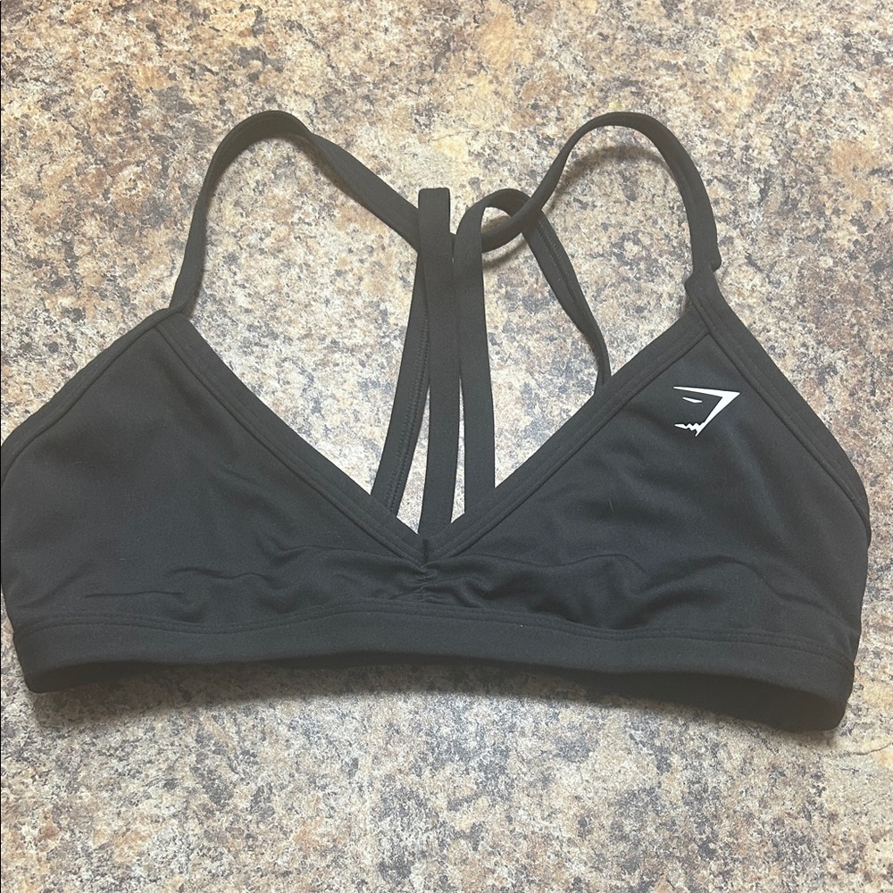 Gymshark Black Strappy Sports Bralette - Lightweight Support
